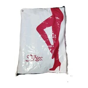 Silkies Sheer Toe-to-Waist Pantyhose Jet Black Queen XL 688508 New